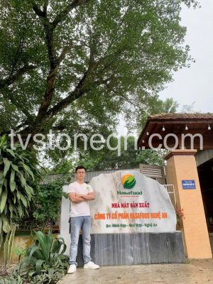 Biển Hiệu công ty bằng Đá Tự Nhiên Công Ty Cổ Phần Hasafood