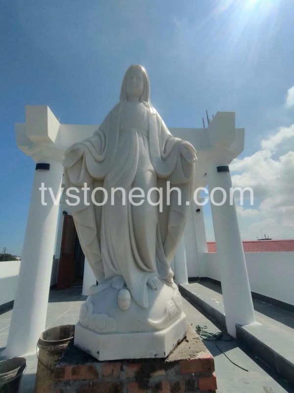 Biển Hiệu Đá Tự Nhiên Cho Nhà Thờ - Tượng Maria