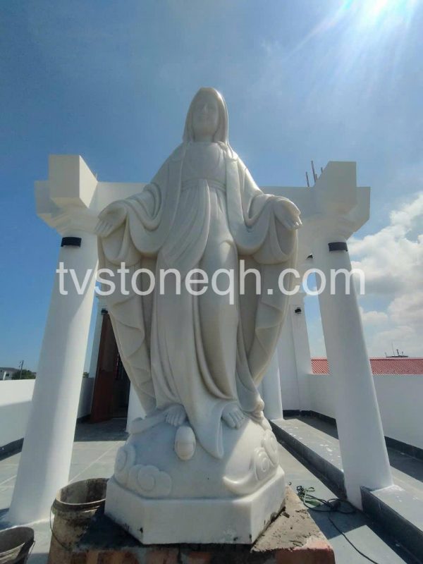 Biển Hiệu Đá Tự Nhiên Cho Nhà Thờ - Tượng Maria